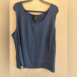 NWT Carole Little II flowing tank top on blue gray size 24W